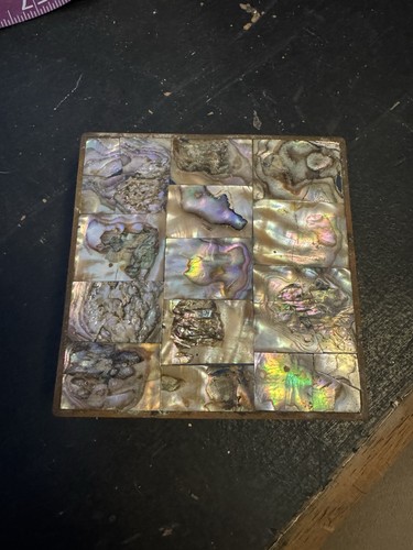 Abalone shell wood and metal - shell,